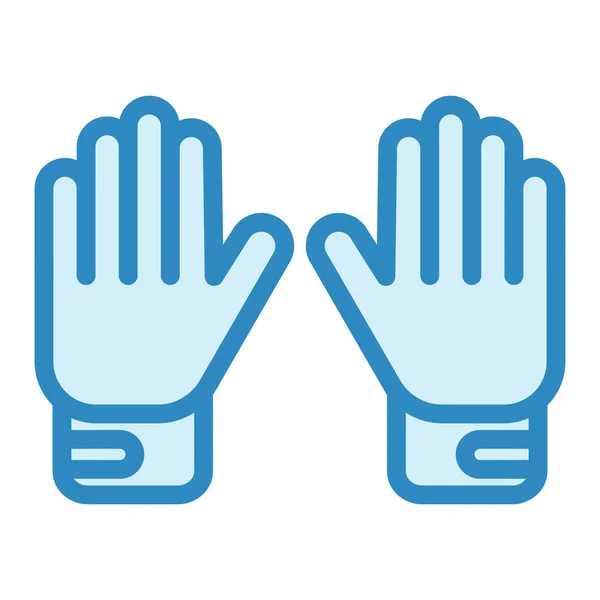 Goalie Gloves现代图标矢量插图 — 图库矢量图片