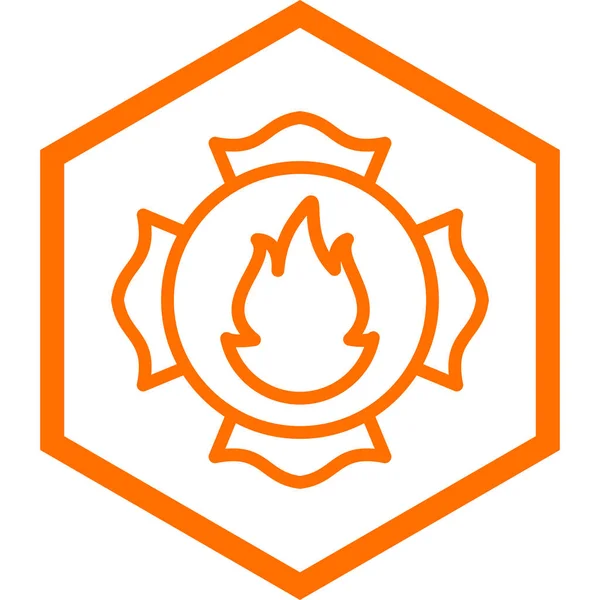 Fire Flame Vector Icon — Stock Vector