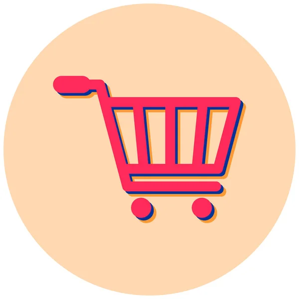 Carrito Compras Diseño Simple — Vector de stock