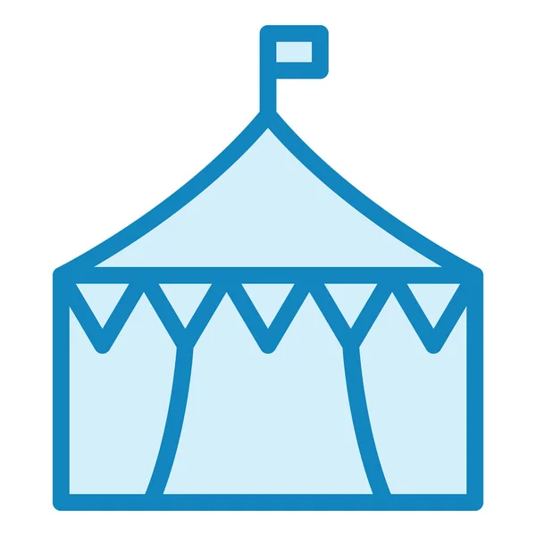 Een Tent Web Icoon Eenvoudige Illustratie — Stockvector