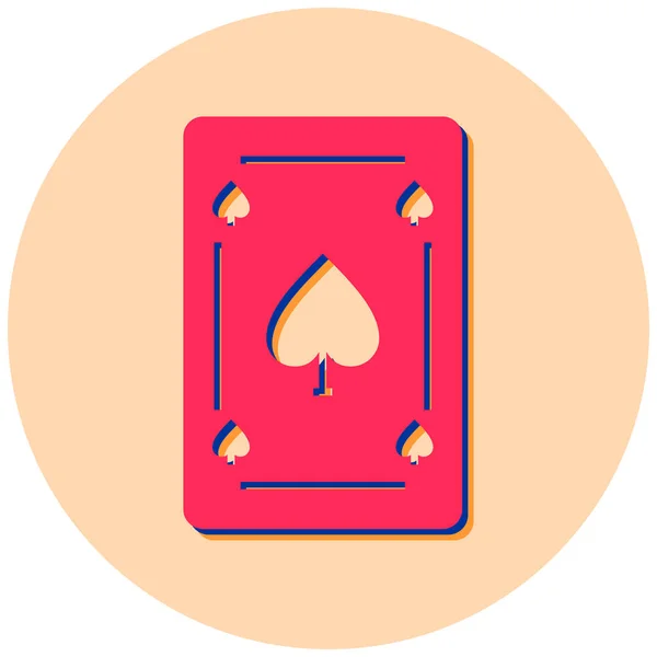Casino Icône Web Design Simple — Image vectorielle