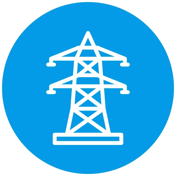 Ikona Wektora Linii Elektroenergetycznej — Wektor stockowy