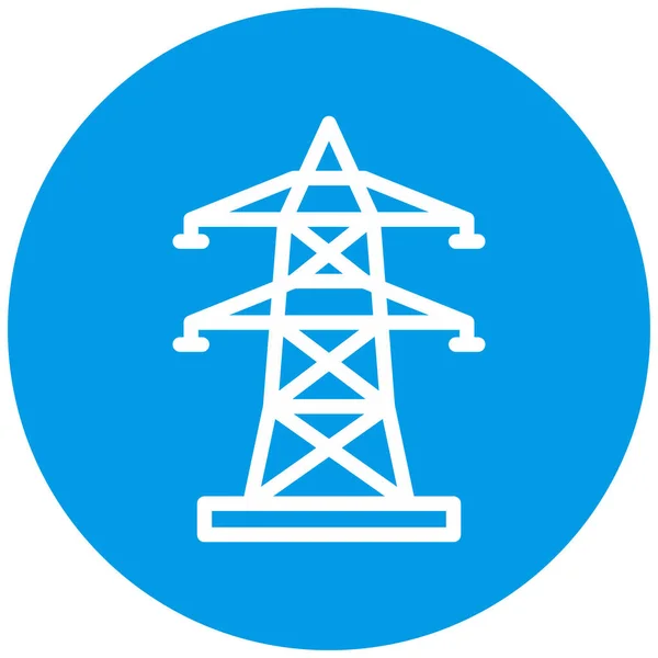 Power Line Vector Icon — Stock Vector