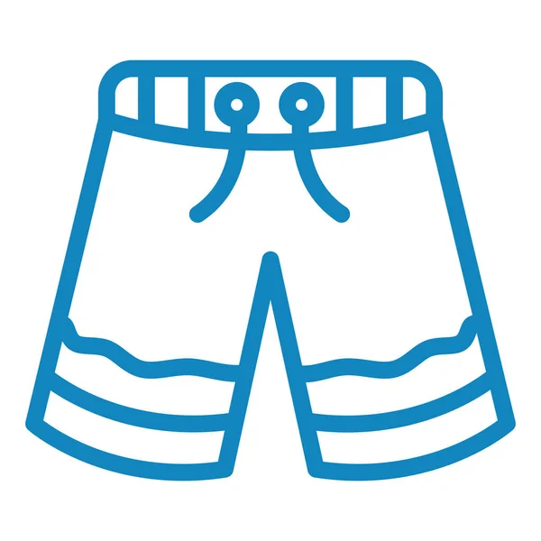 Shorts Flaches Symbol Isoliert Auf Weißem Hintergrund Vektor Illustration — Stockvektor