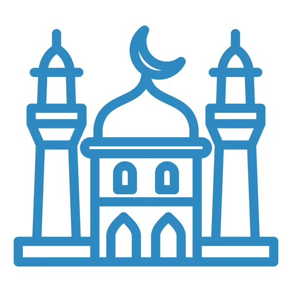 Moschee Web Ikone Einfaches Design — Stockvektor