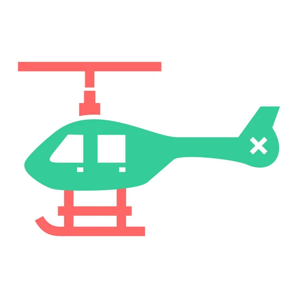 Elicottero Icona Vettoriale Illustrazione — Vettoriale Stock
