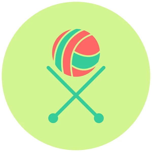 Knitting Web Icon Simple Illustration — Stock Vector
