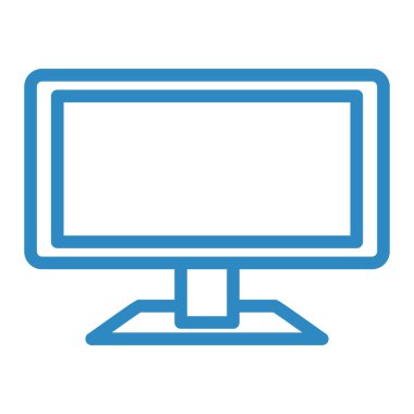 bilgisayar monitörü ikon vektör illüstrasyonu