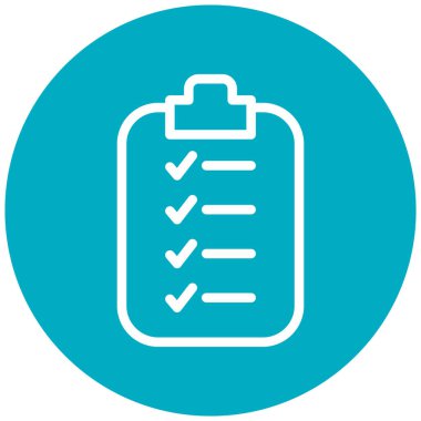 Kontrol listesi. Web simgesi basit illüstrasyon