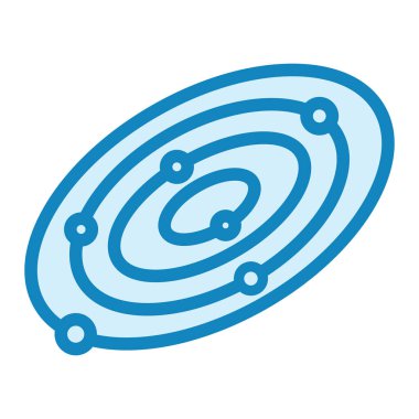 Galaksi modern simge vektör illüstrasyonu  