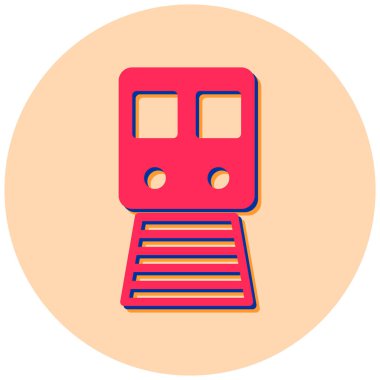 tren. Web simgesi basit illüstrasyon