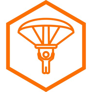 turuncu çizgi simgesi beyaz arkaplanda izole edildi. vektör illüstrasyonu