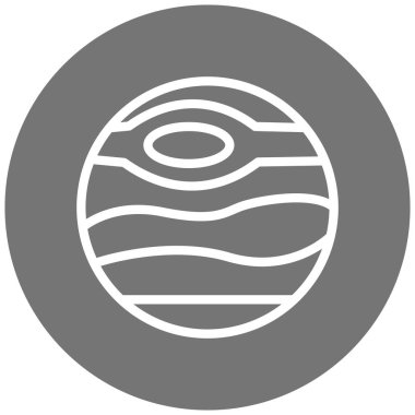 Gezegen. Web simgesi basit illüstrasyon