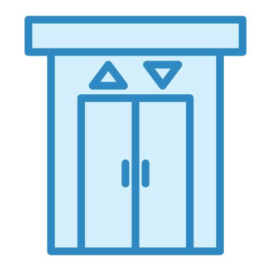 Asansör. Web simgesi basit illüstrasyon