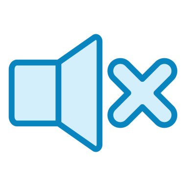 Sessiz. Web simgesi basit illüstrasyon