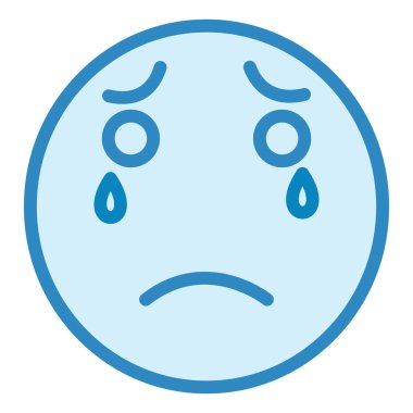 Ağlıyor. Web simgesi vektör illüstrasyonu 