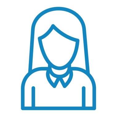 Kadın avatar. Basit tasarım