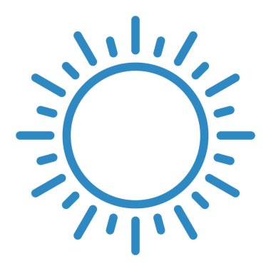 Güneş ikonu. düz vektör illüstrasyonu