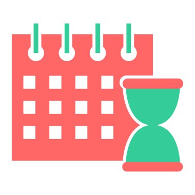 Tarih ve ay vektör illüstrasyonlu takvim