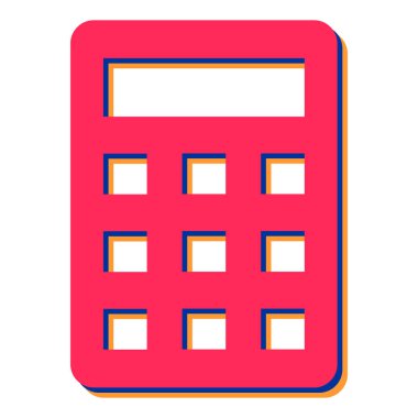 Hesap makinesi simgesi. Web için para makinesi vektör simgelerinin düz çizimi