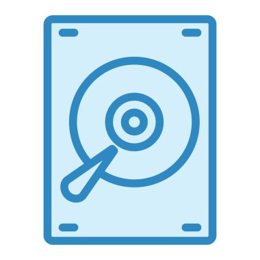 Hard Disk. simge vektör illüstrasyonu 