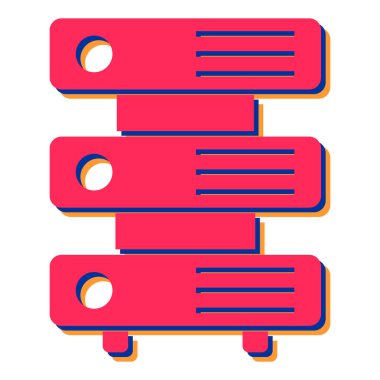 veri depolama simgesi vektörü. düz biçim illüstrasyonu