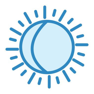 Ay tutulması ikonu vektör illüstrasyonu