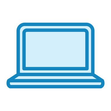 teknoloji ve bilgisayar vektör illüstrasyonlu dizüstü bilgisayar