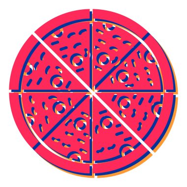 Pizza ikonu. vektör illüstrasyonu