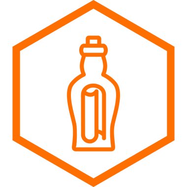 Bira şişesi ikonu. Web için alkollü içecek vektör simgelerinin basit bir çizimi