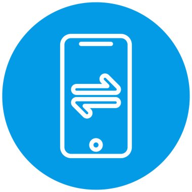 Cep telefonu simgesi, vektör illüstrasyonu