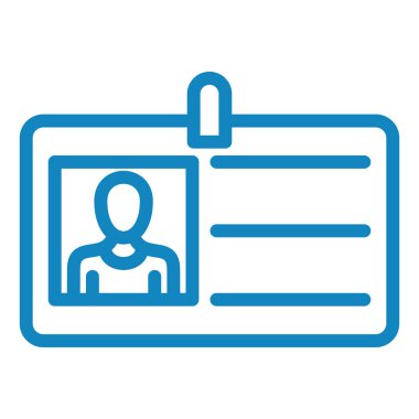 Kimlik kartı simgesi, vektör illüstrasyonu