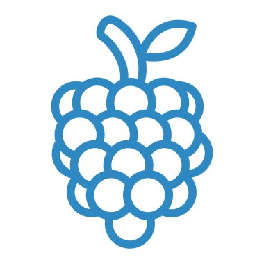 Tek bir çizgi üzüm simgesinin vektör illüstrasyonu