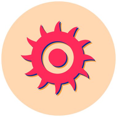 Güneş. Web simgesi basit illüstrasyon