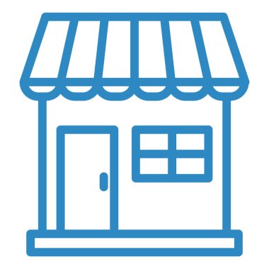 Dükkan. Web simgesi vektör illüstrasyonu