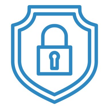 Kalkan. Web simgesi basit illüstrasyon