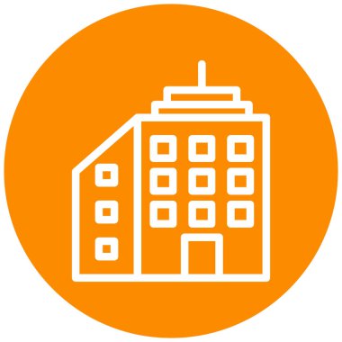 Bina. Web simgesi basit illüstrasyon