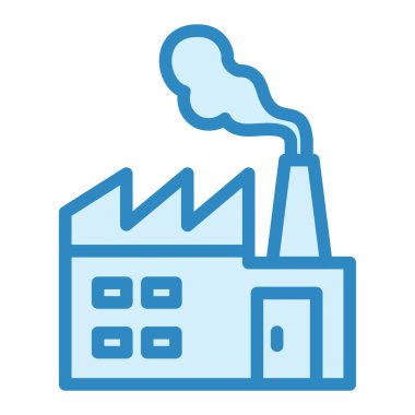 Fabrika. Web simgesi basit illüstrasyon