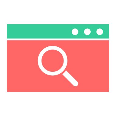 tarayıcı arama simgesi vektör illüstrasyonu