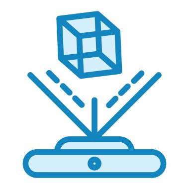 Hologram. Web simgesi basit illüstrasyon