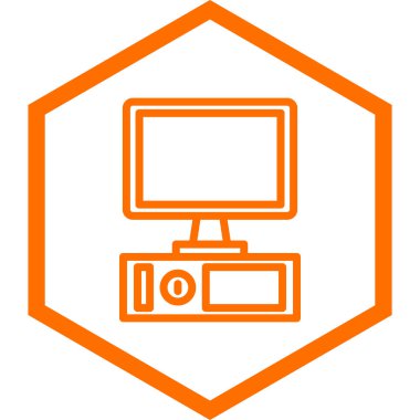 bilgisayar izleme simgesi, vektör illüstrasyonu