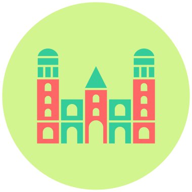 Morelia Katedrali. Web simgesi basit illüstrasyon