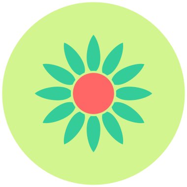 Çiçek. Web simgesi basit illüstrasyon