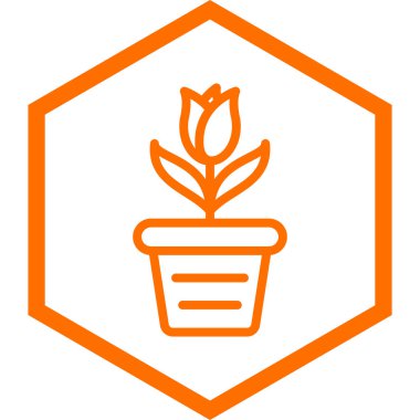 Çiçek. Web simgesi basit illüstrasyon