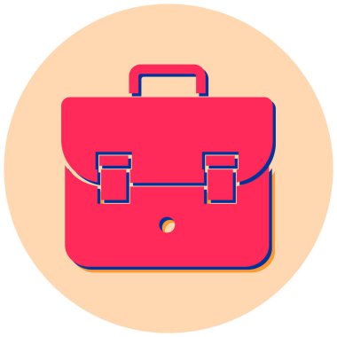 Çanta. Web simgesi basit illüstrasyon