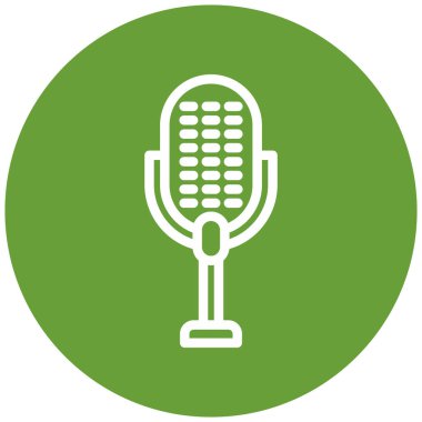 Mikrofon. Web simgesi basit tasarım