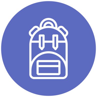 Sırt çantası. Web simgesi basit illüstrasyon