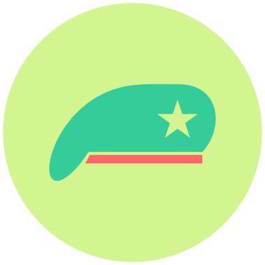 Askeri Şapka. Web simgesi basit illüstrasyon