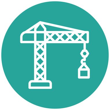 İnşaat vinci. Web simgesi basit illüstrasyon