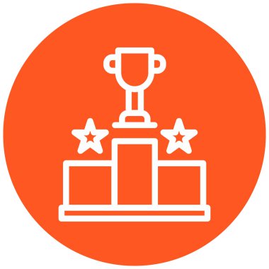 Kupa. Web simgesi basit illüstrasyon